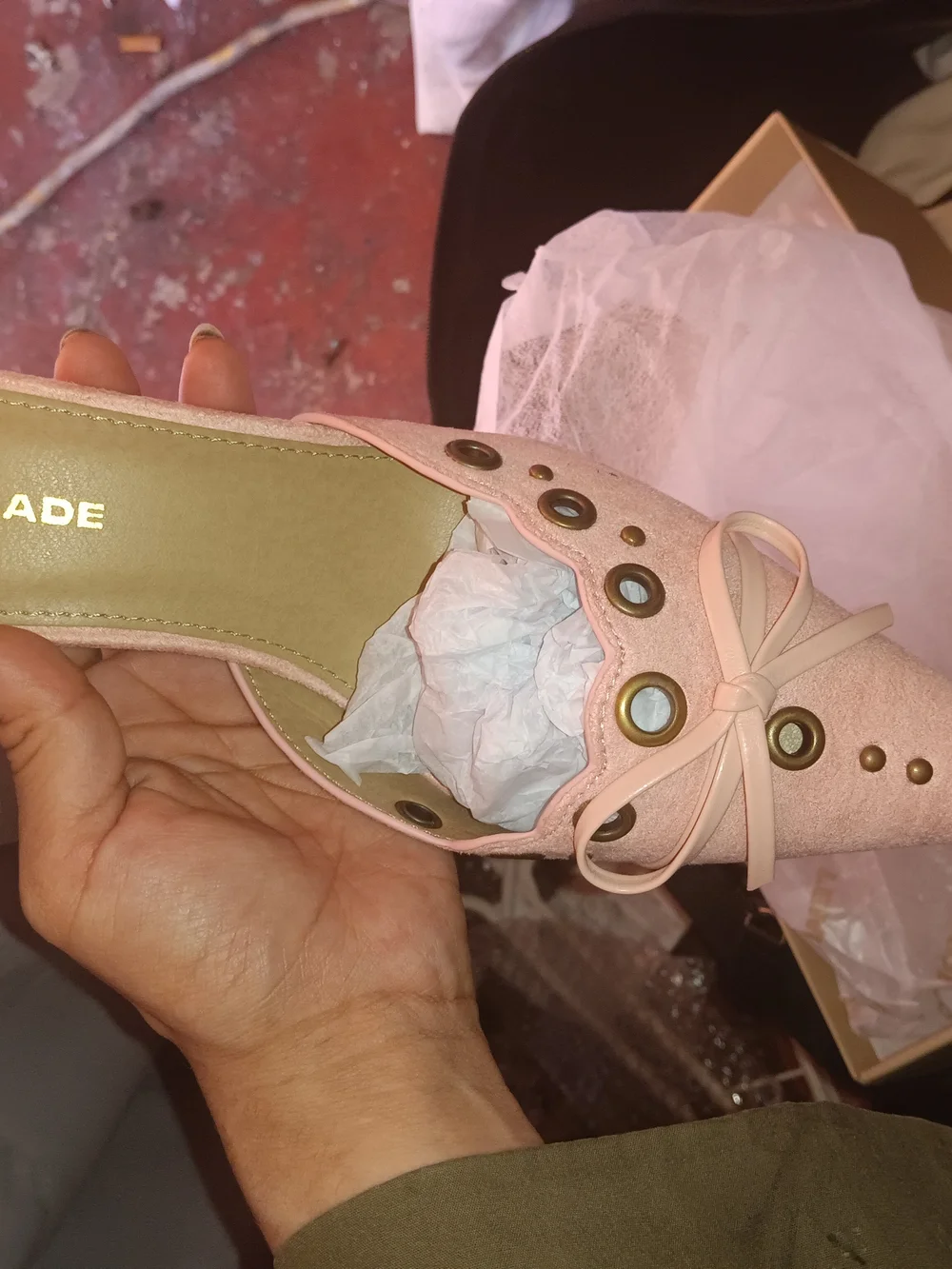 New Lemonade Charisma Dusty Pink Shoe Box - Size 7